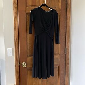 Black midi dress